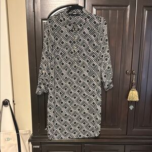 Travel ready Geometric Patterned shirt dress Dress